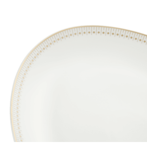 Plat Ovale Christofle Malmaison - Porcelaine Blanche - 9 Pouces - NEUF